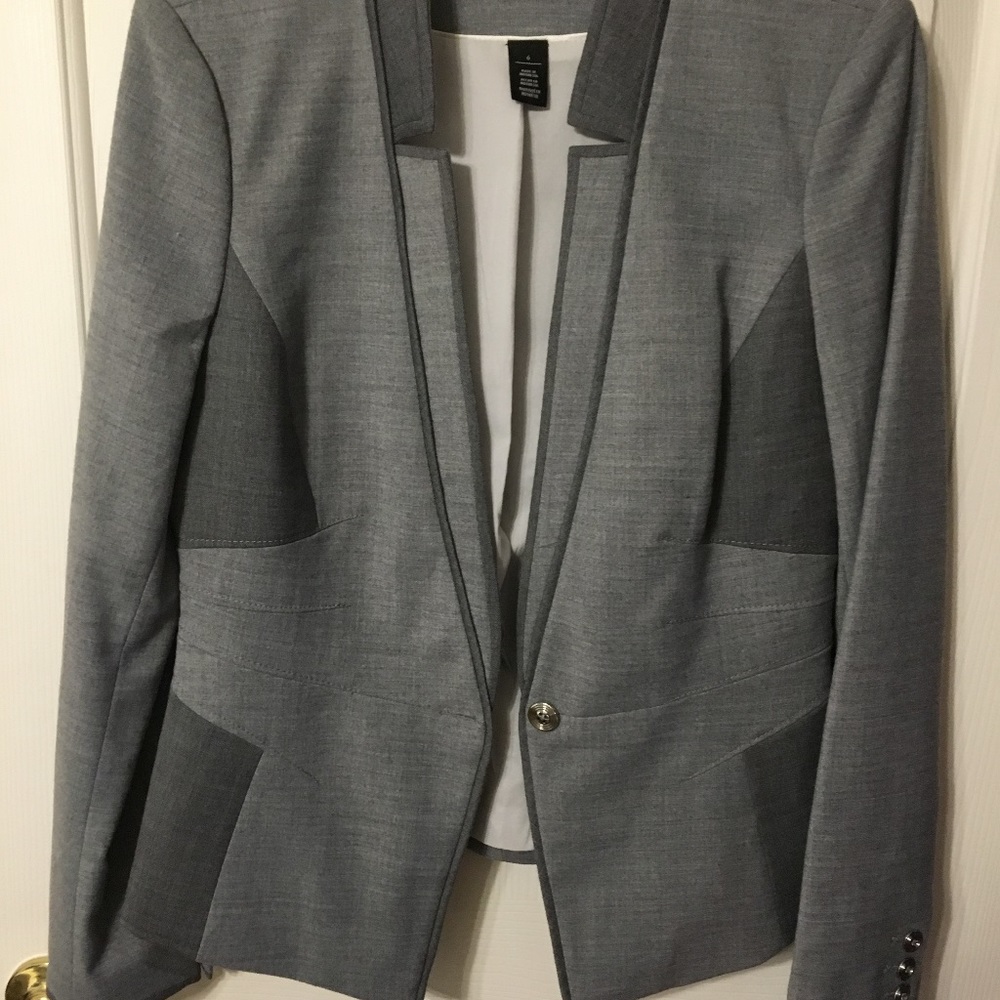 White House Black Market Blazer Grey